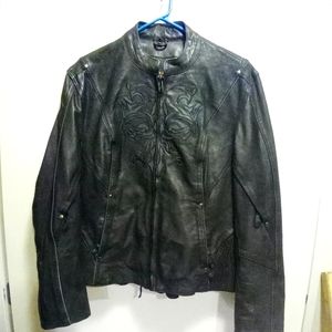 Ladies leather riding jacket XL